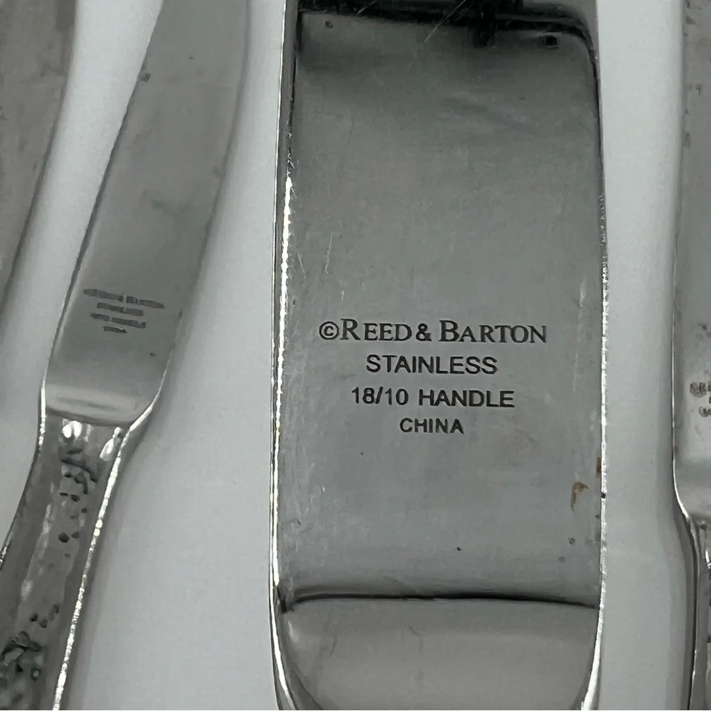 8 Reed &‎ Barton Palmer Butter Knives Hammered Modern Elegant